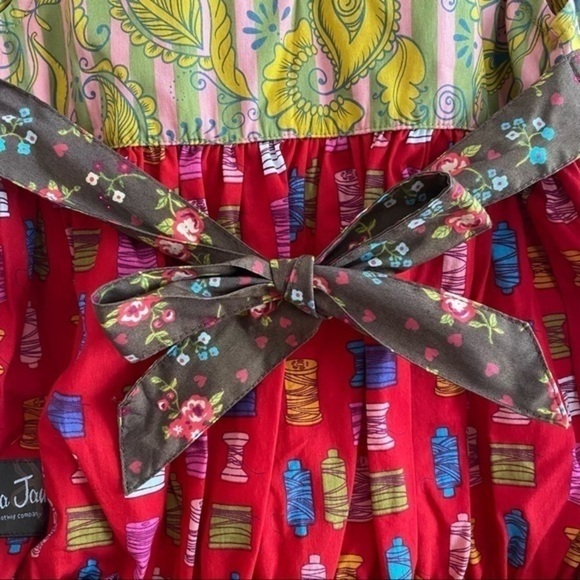 Matilda Jane Paint By Numbers Jester Red Shasta Bubble Top mixed floral print - Picture 9 of 16